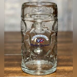 HACKER-PSCHORR MUNCHEN Dimpled Glass Beer Stein Mug 1 Liter, Austria